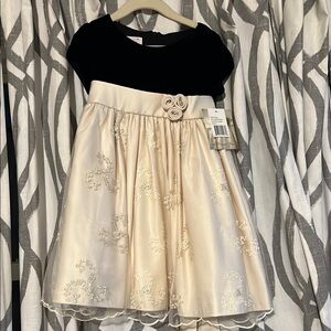 Elegant Black and Cream Kids Dress